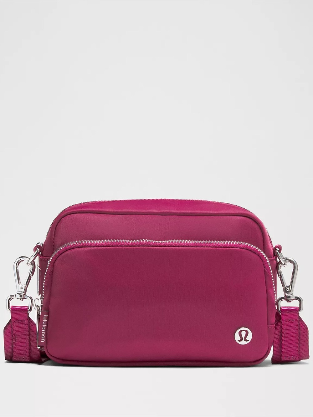 Lululemon Everywhere Crossbody Bag 2L Metal Hardware- Raspberry Rave/Silver